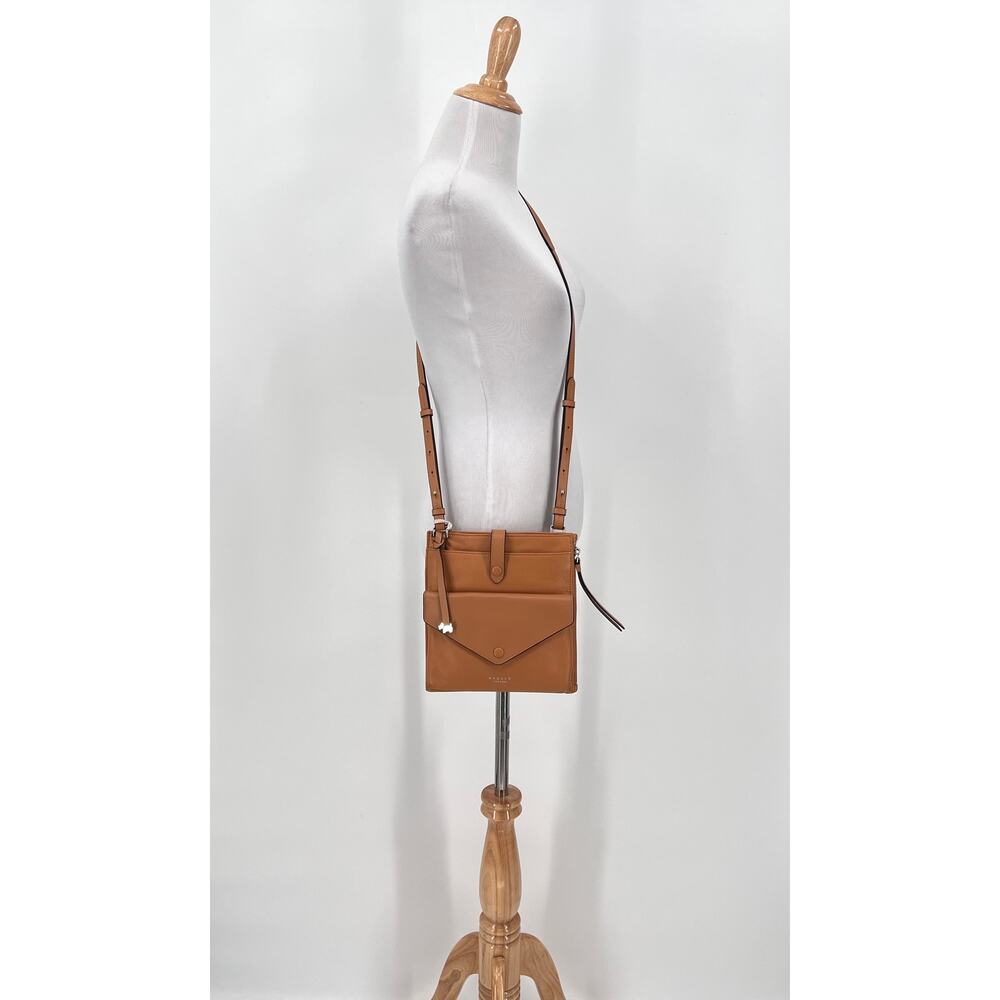 RADLEY LONDON Wilton Way Crossbody Tan Leather Slim Tab Travel Pockets NEW - Picture 4 of 16